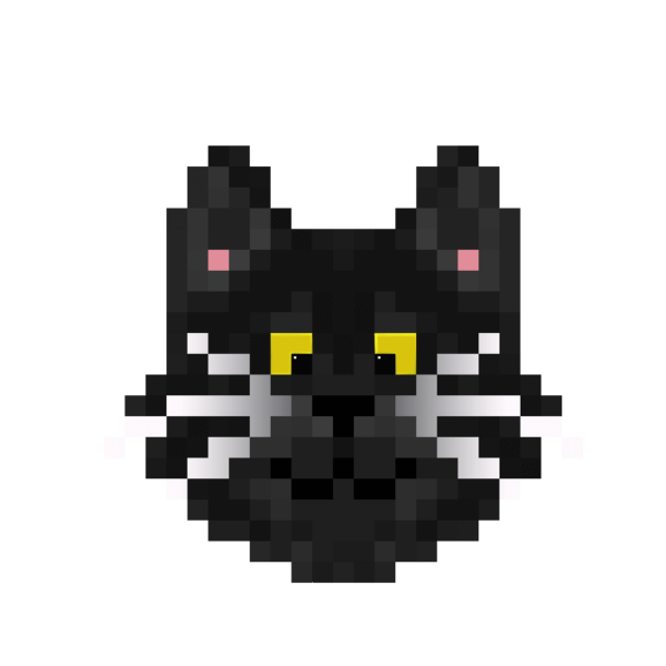 Catsky Head Black Cat Min