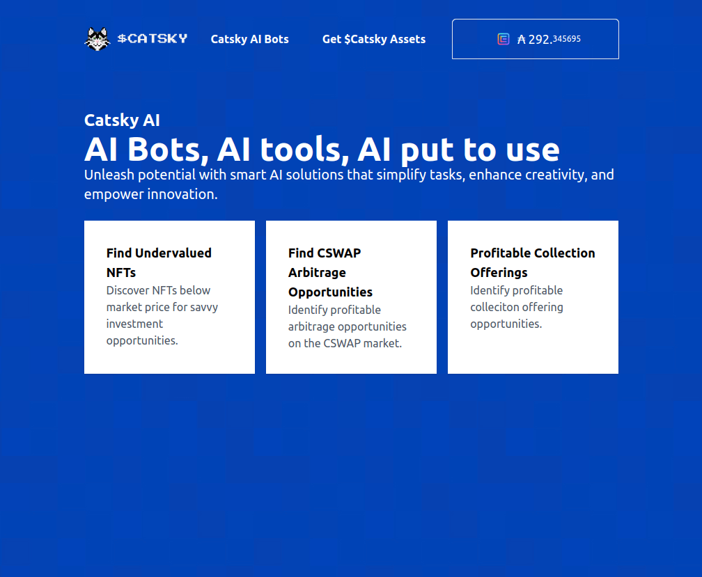 Catsky Ai Bot Platform Home Page