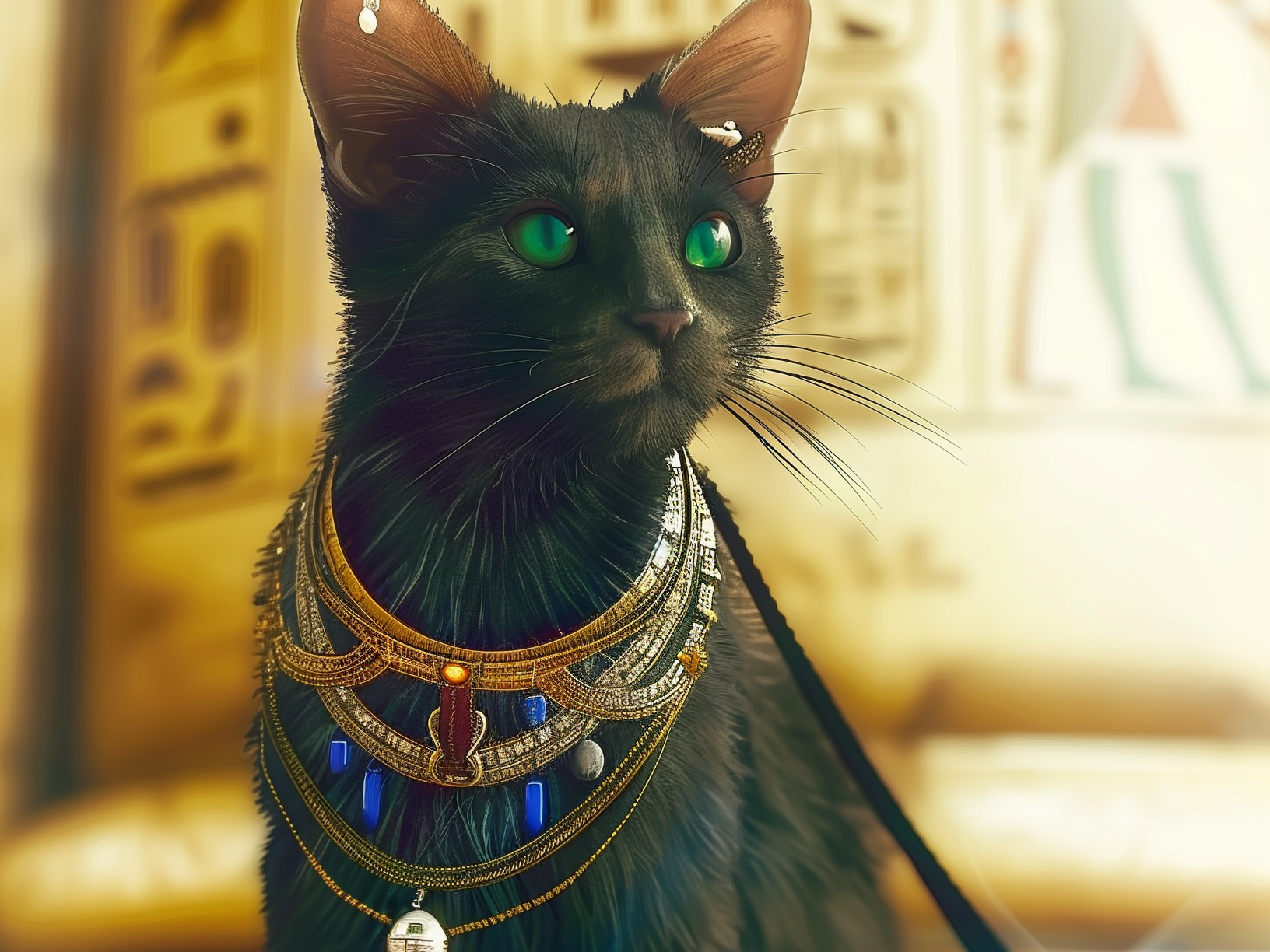 Ancient Egypt Black Cat Jewels