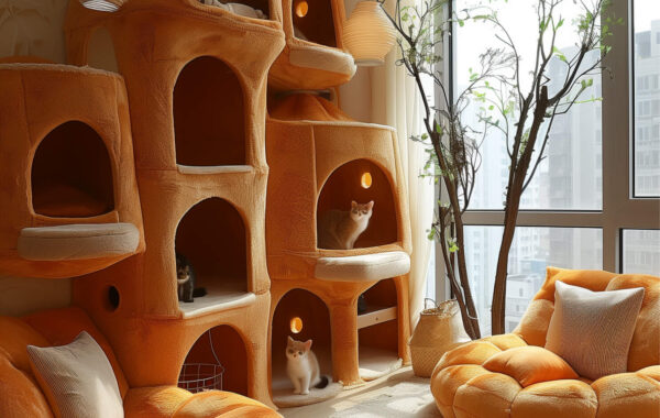 Orange Oasis Indoor Cat Structure