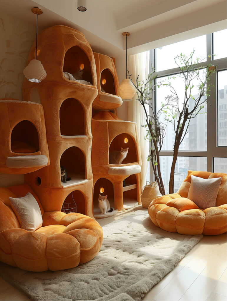 Orange Oasis Indoor Cat Structure