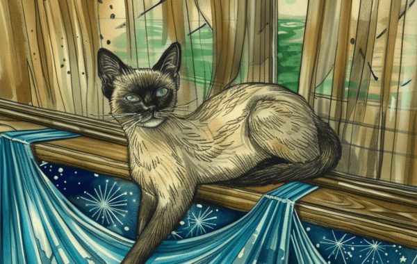 Saimese Cat Illustration