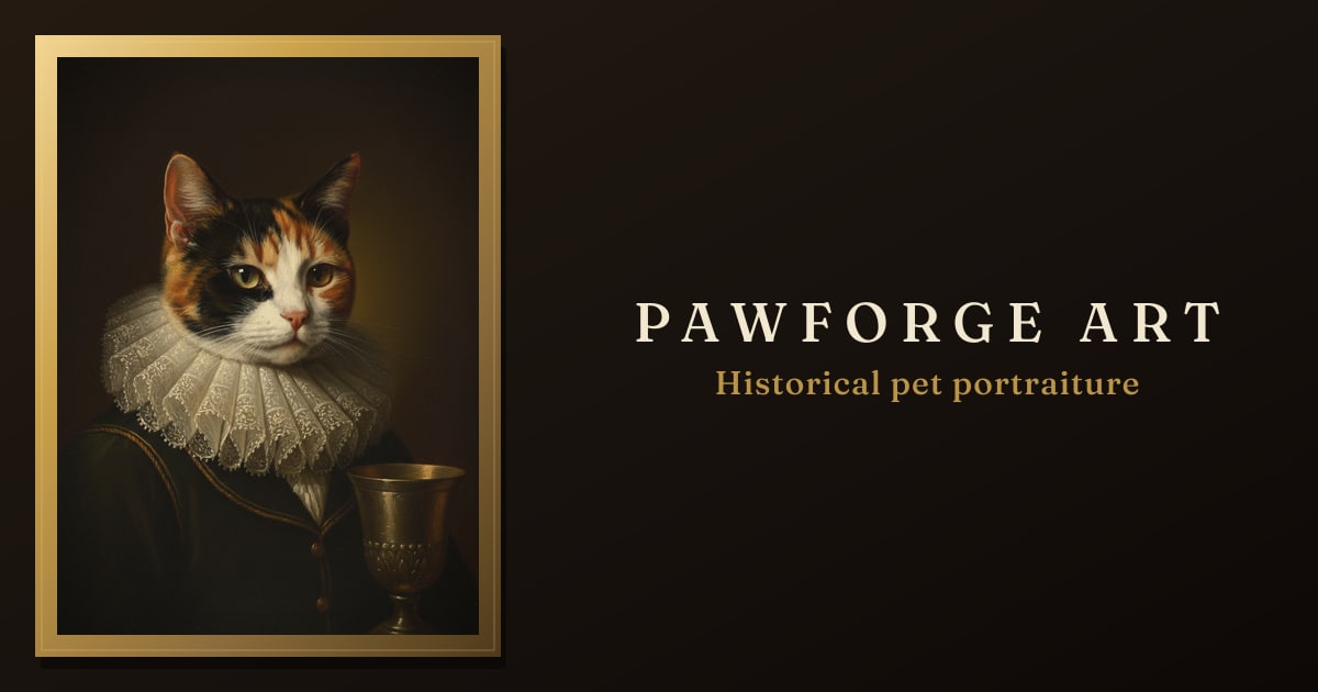 PawForge Art - custom pet portrait in Dutch Golden Age style